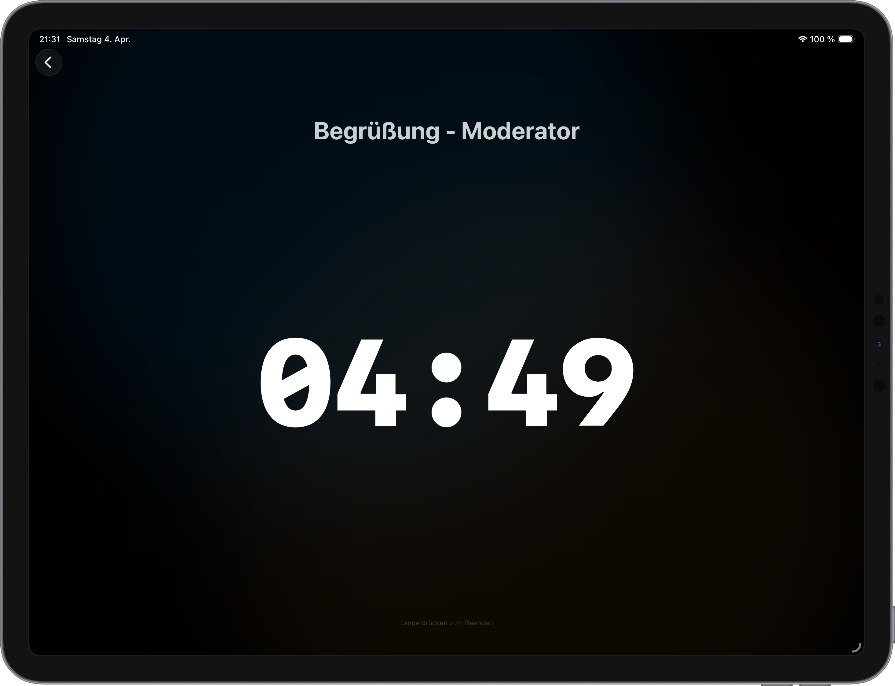 UbiStage Timer Screenshot