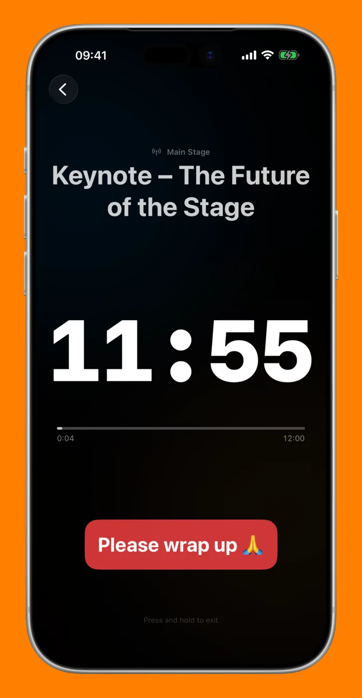 iPhone – display view (countdown)