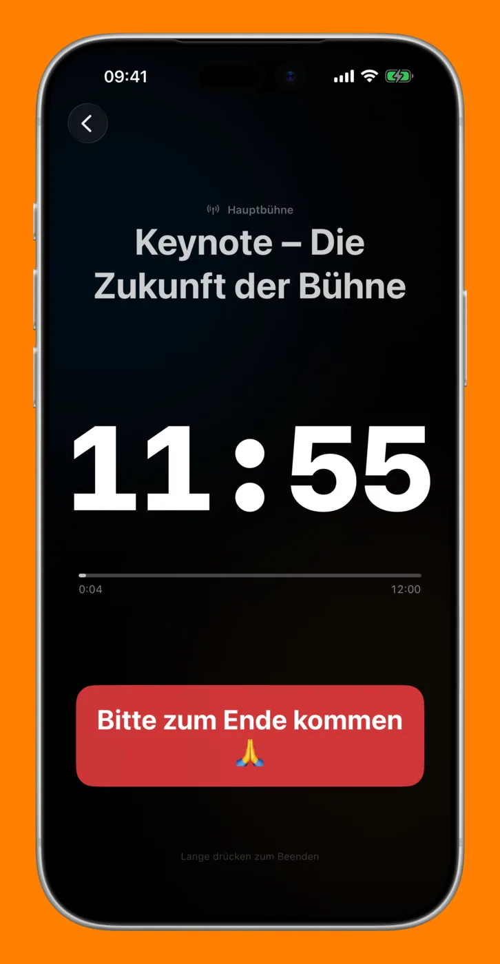 iPhone – Display-Ansicht (Countdown)